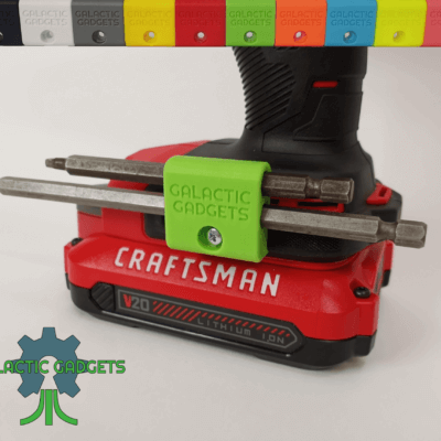 Heavy Duty 2 Slot Magnetic Bit Holder for Craftsman V20 Drills, Impact Drivers