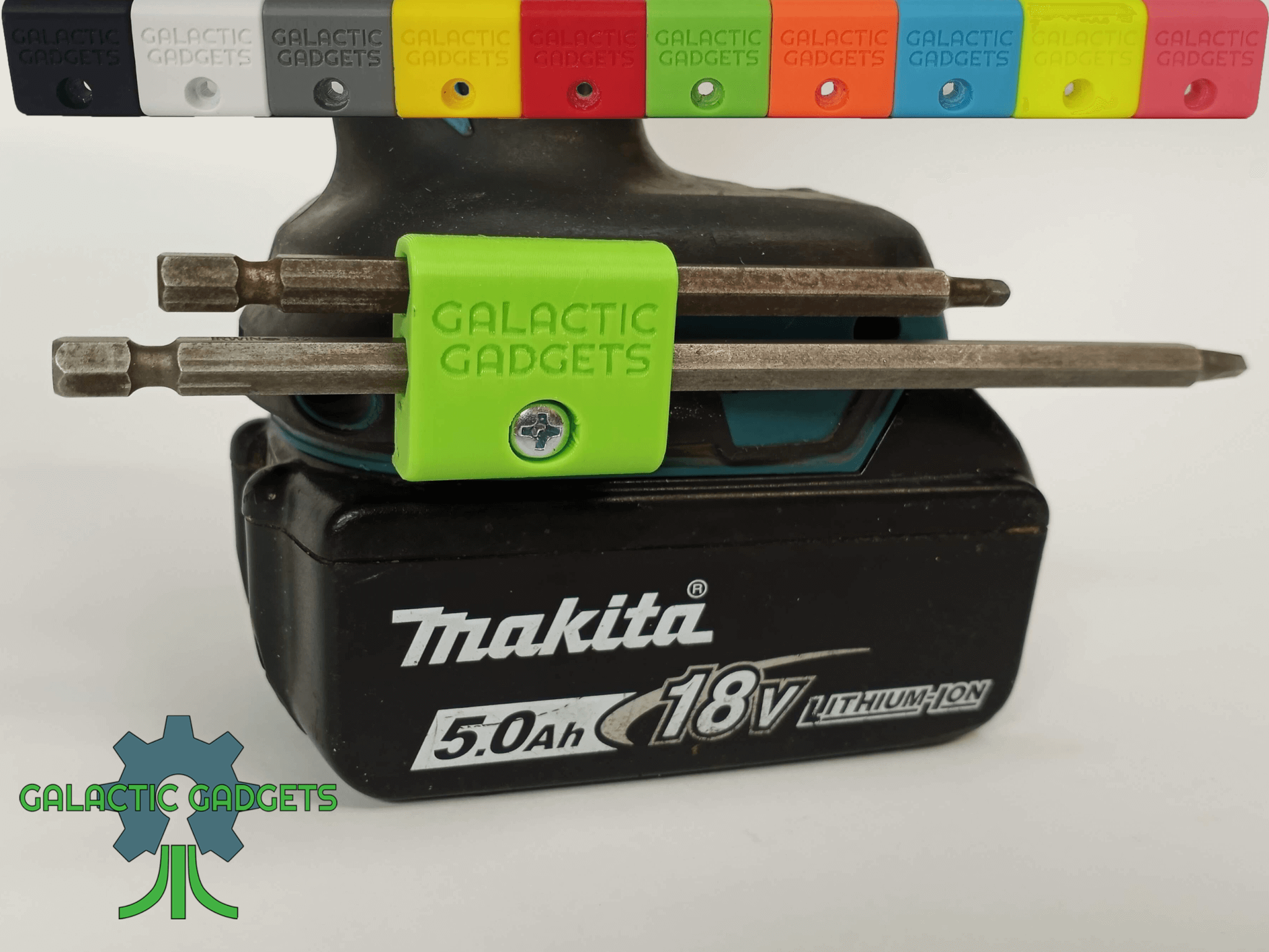 Heavy Duty 2 Slot Magnetic Bit Holder for Makita 18V Drills, Impact Drivers