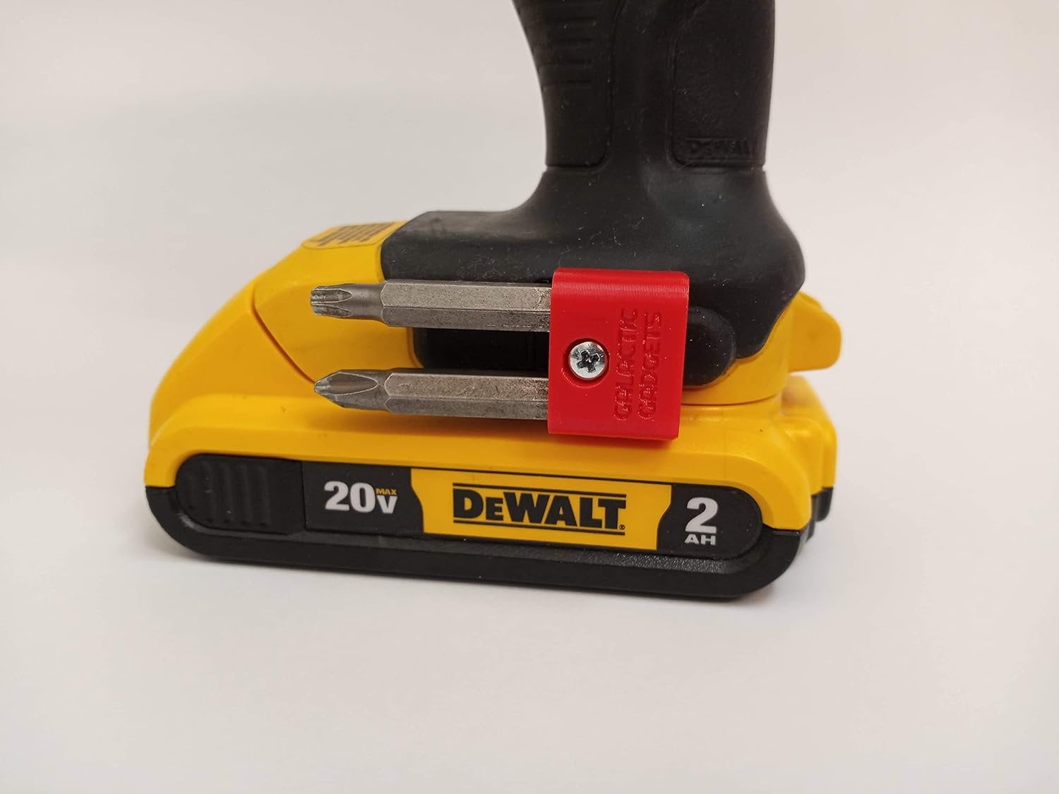 MAGNETIC Bit Holder for DEWALT 20V Drill or Craftsman V20 Drill - Side Mounted - Strong Magnets - Low Profile Design - Galactic Gadgets - Image 6