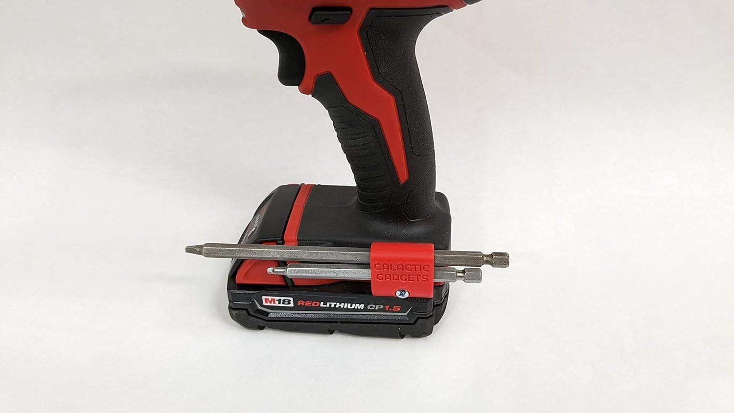 MAGNETIC Bit Holder for Milwaukee M18 Drill - Side Mounted - Strong Magnets - Low Profile Design - Galactic Gadgets (Orange) - Image 23