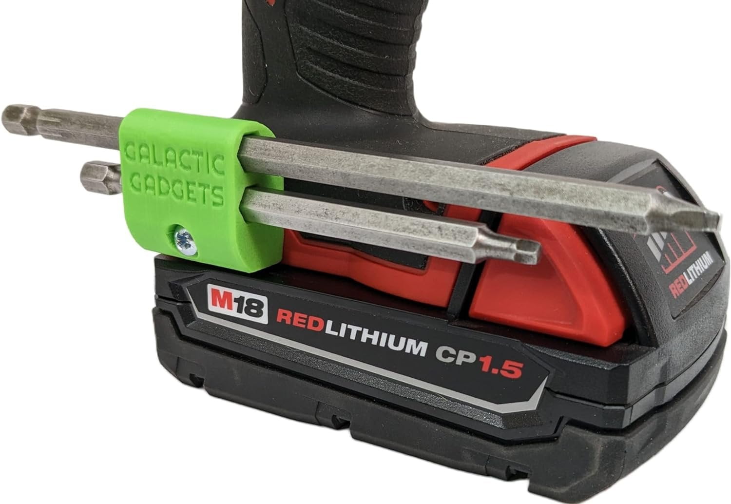 MAGNETIC Bit Holder for Milwaukee M18 Drill - Side Mounted - Strong Magnets - Low Profile Design - Galactic Gadgets (Orange) - Image 5