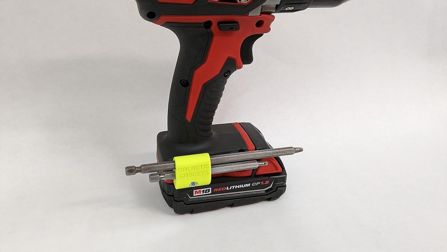 MAGNETIC Bit Holder for Milwaukee M18 Drill - Side Mounted - Strong Magnets - Low Profile Design - Galactic Gadgets (Orange) - Image 12