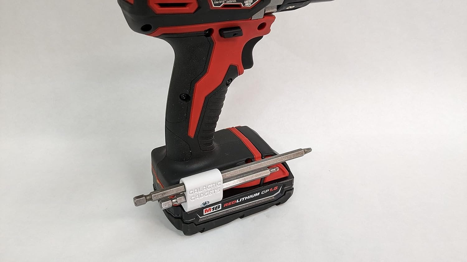 MAGNETIC Bit Holder for Milwaukee M18 Drill - Side Mounted - Strong Magnets - Low Profile Design - Galactic Gadgets (Orange) - Image 13